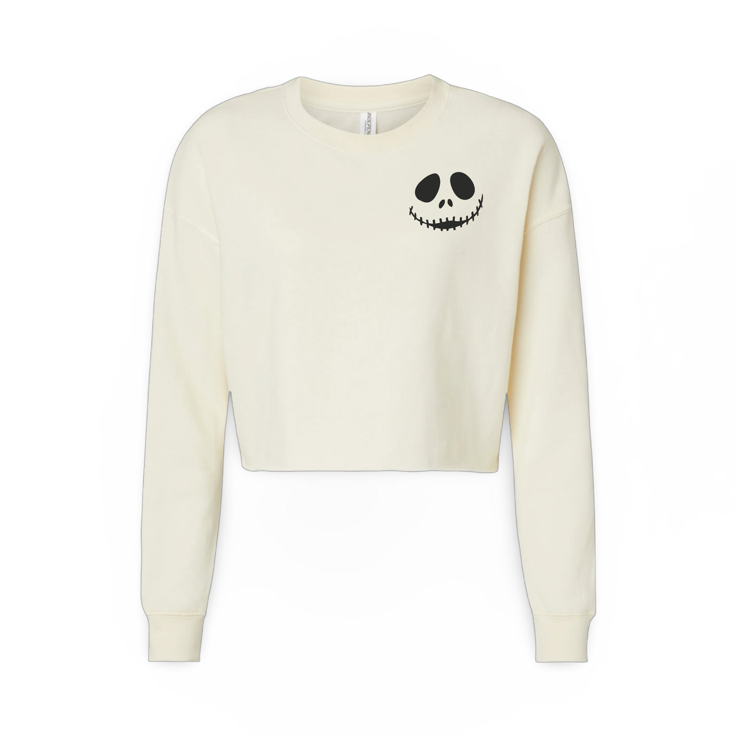 Jack-O'-Lantern Skellington (Ladies Crop Sweatshirt)