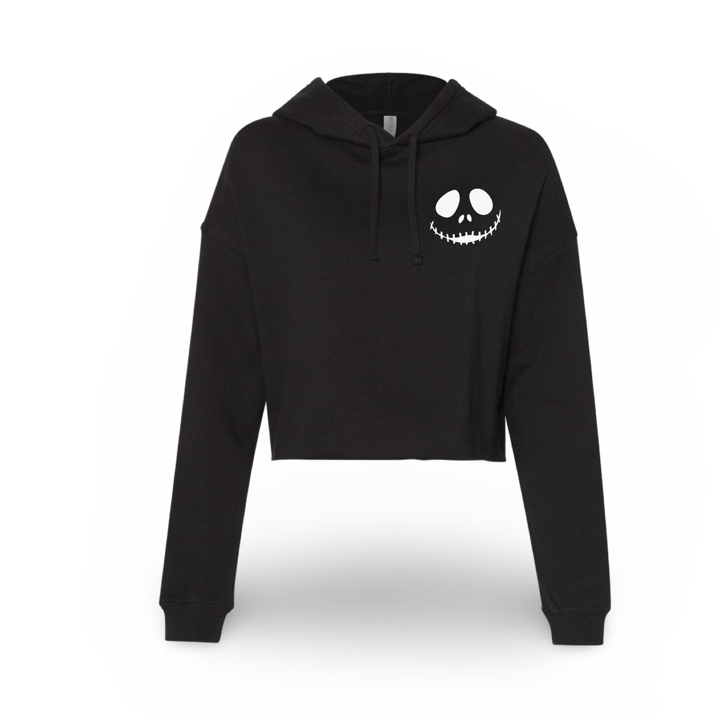 Jack-O'-Lantern Skellington (Ladies Crop Sweatshirt)