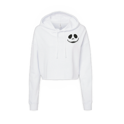 Jack-O'-Lantern Skellington (Ladies Crop Sweatshirt)