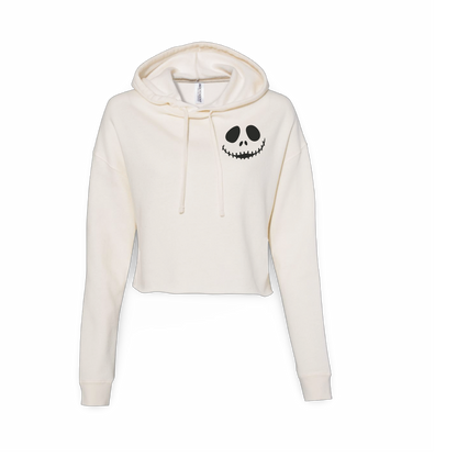 Jack-O'-Lantern Skellington (Ladies Crop Sweatshirt)