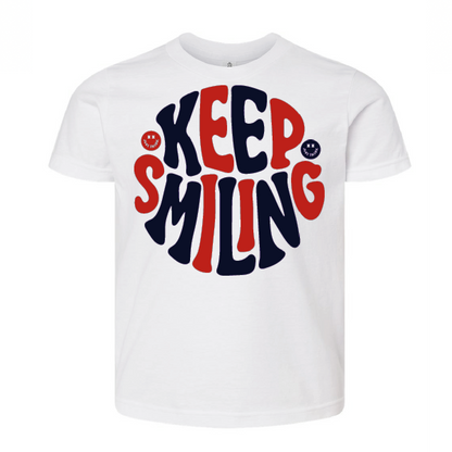 Keep Smiling Red White and Blue - Kids Tee