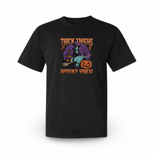 Thick Thighs Spooky Vibes (Tee Shirt)