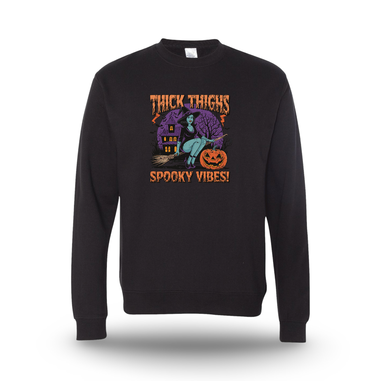 Thick Thighs Spooky Vibes (Sweatshirt)