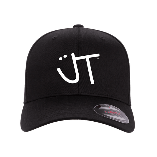JT Smiley Flex Fit hat by The JT Way showing a casual, adjustable baseball cap with a smiley face logo and curved brim.