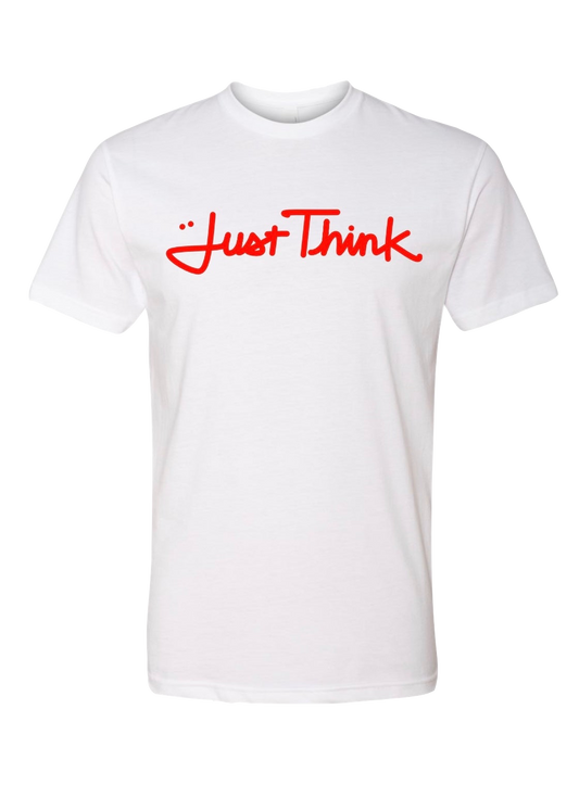 Just Think 2.0 Tee White w/ Red